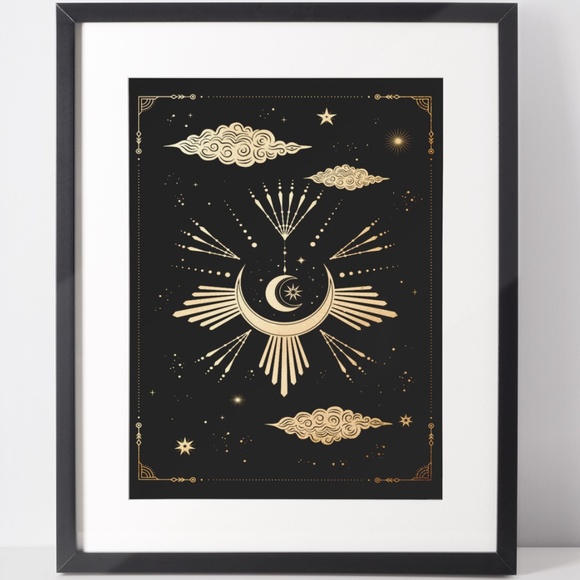Other - Wall Art Esoteric Celestial Mystic Print Poster Unframed